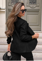 Klasyczna marynarka bez zapięcia Flawless Style czarna
