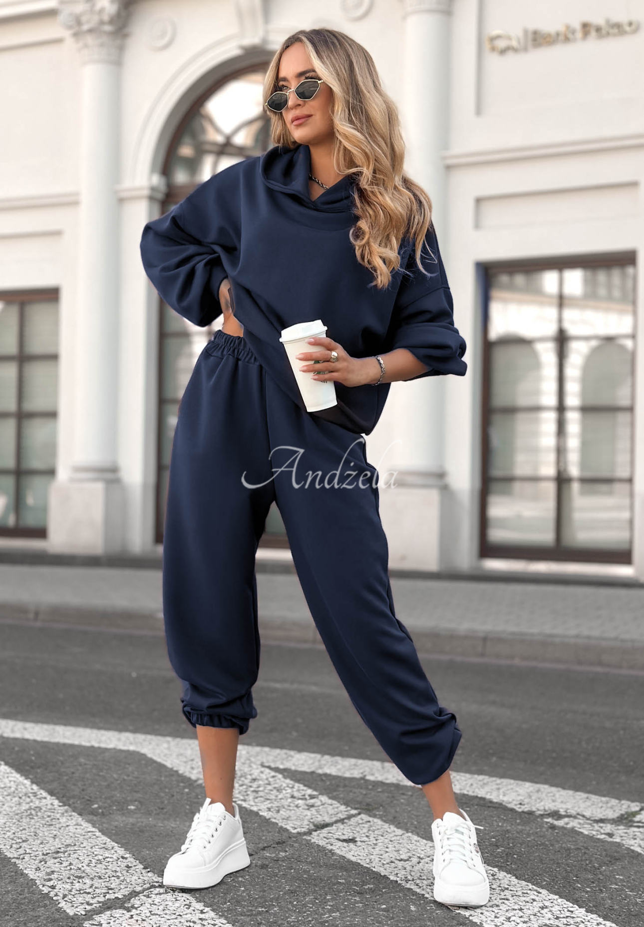 "Remember About You" Navy Blue Viscose Sweatsuit Set