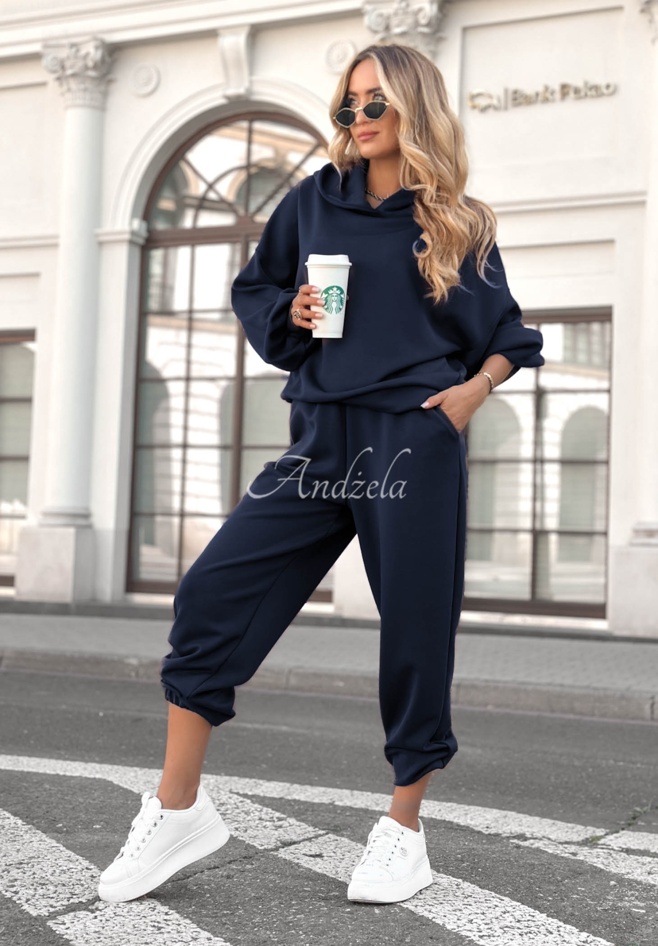 "Remember About You" Navy Blue Viscose Sweatsuit Set