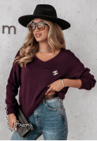 Sweter z dekoltem Caffe Latte żółty