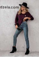 Sweter z dekoltem Caffe Latte żółty