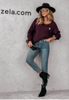 Sweter z dekoltem Caffe Latte żółty