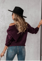 Sweter z dekoltem Caffe Latte żółty
