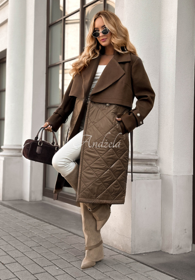 All The Feels long coat chocolate
