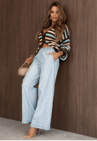 Spodnie jeansowe wide leg Cool Days jasnoniebieskie