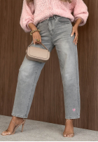 Spodnie jeansowe mom fit TTimeless Style jasnoszare