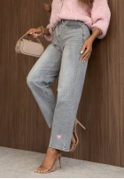 Spodnie jeansowe mom fit TTimeless Style jasnoszare