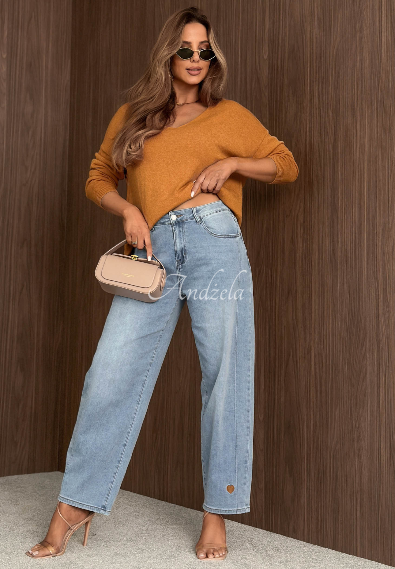 Spodnie jeansowe mom fit Casual Vibes jasnoniebieskie