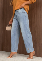 Spodnie jeansowe mom fit Casual Vibes jasnoniebieskie