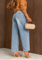 Spodnie jeansowe mom fit Casual Vibes jasnoniebieskie