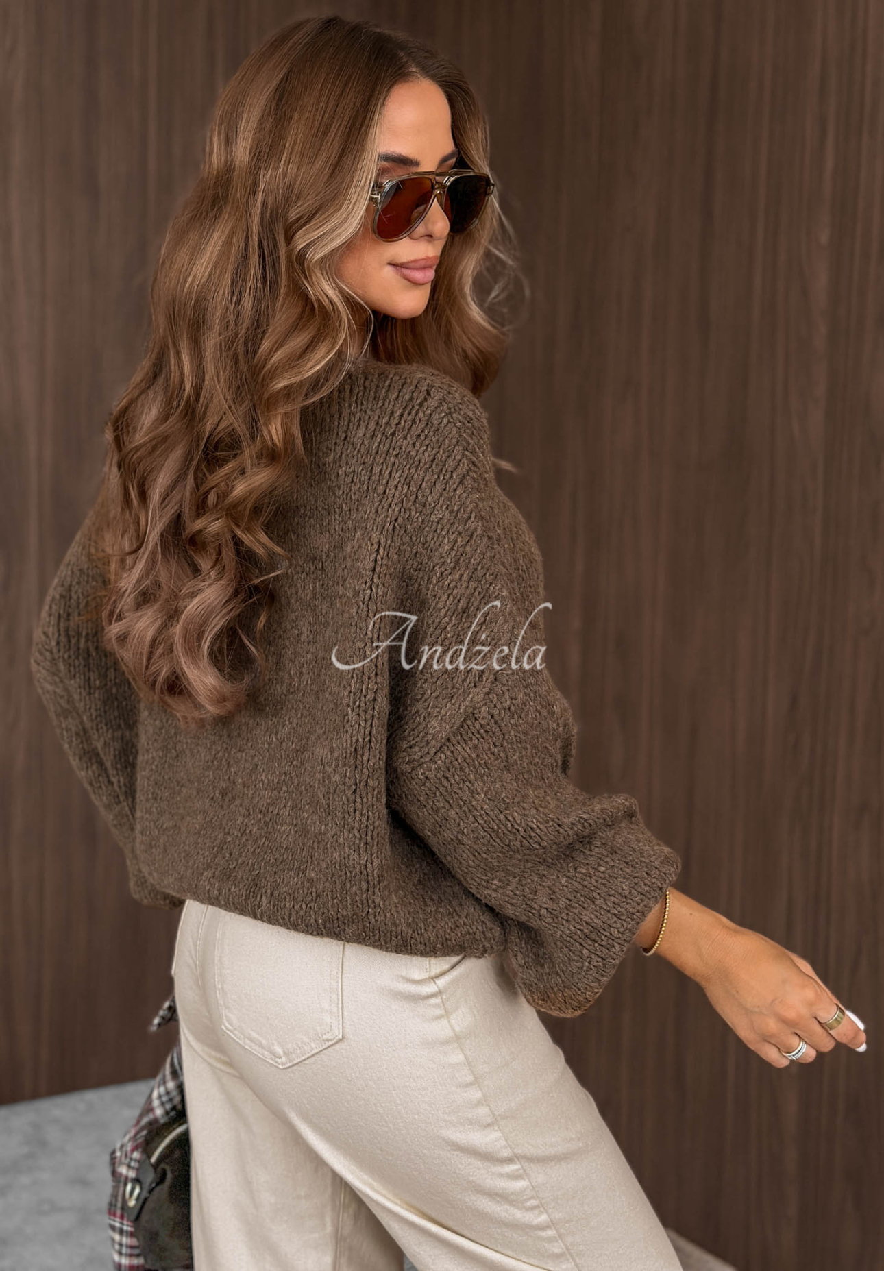 Maybe Never Puff-Sleeve Sweater in Mocha