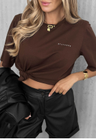 Bawełniany t-shirt Everyday Love z napisem ecru