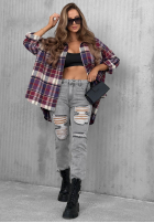 Spodnie jeansowe skinny z przetarciami Chase Me szare