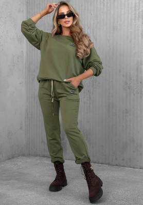 Bawełniany komplet dresowy Misty Melody khaki