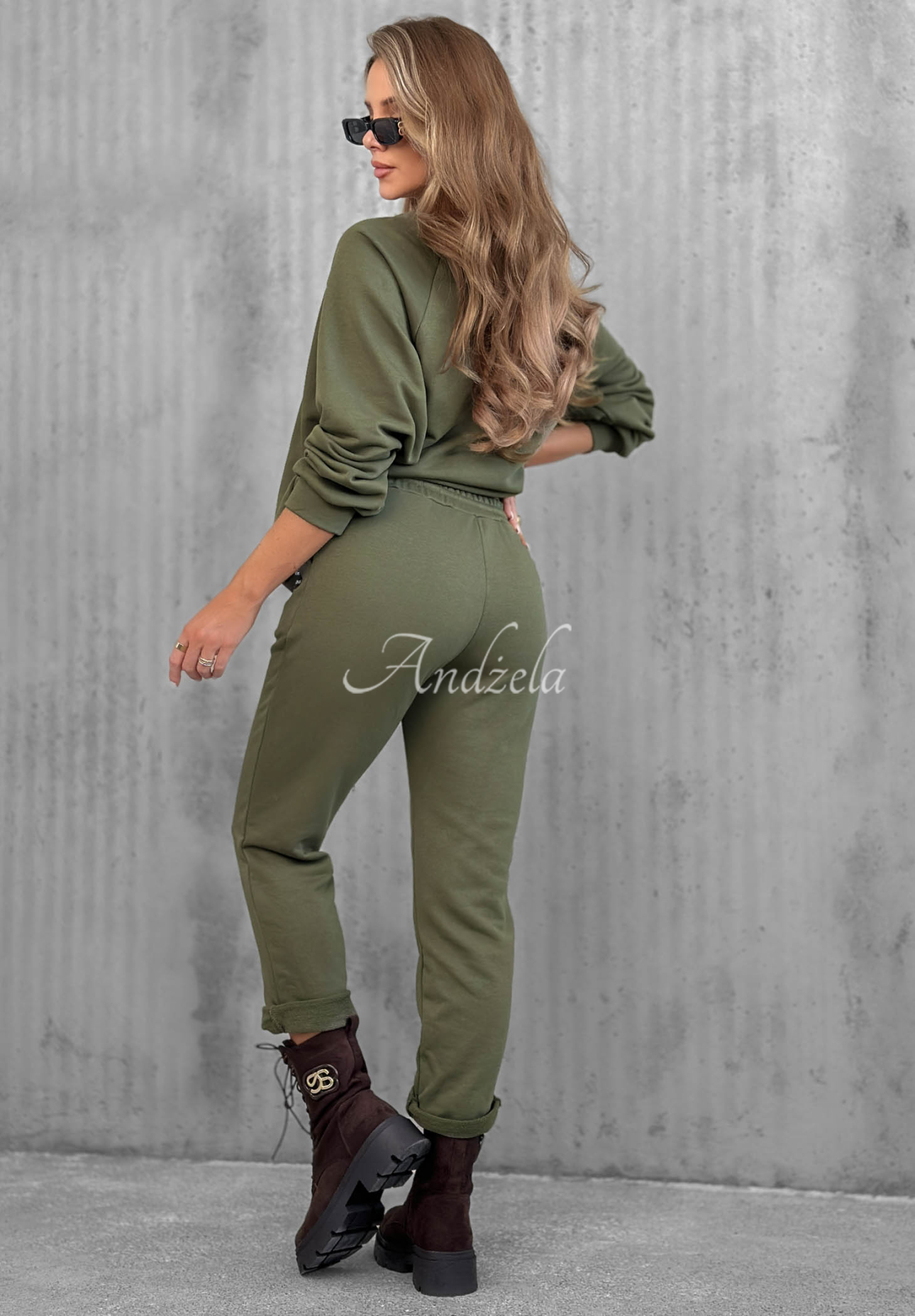 Bawełniany komplet dresowy Misty Melody khaki