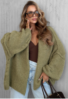 Sweter kardigan oversize bez zapięcia Candle Nights khaki