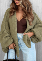 Sweter kardigan oversize bez zapięcia Candle Nights khaki