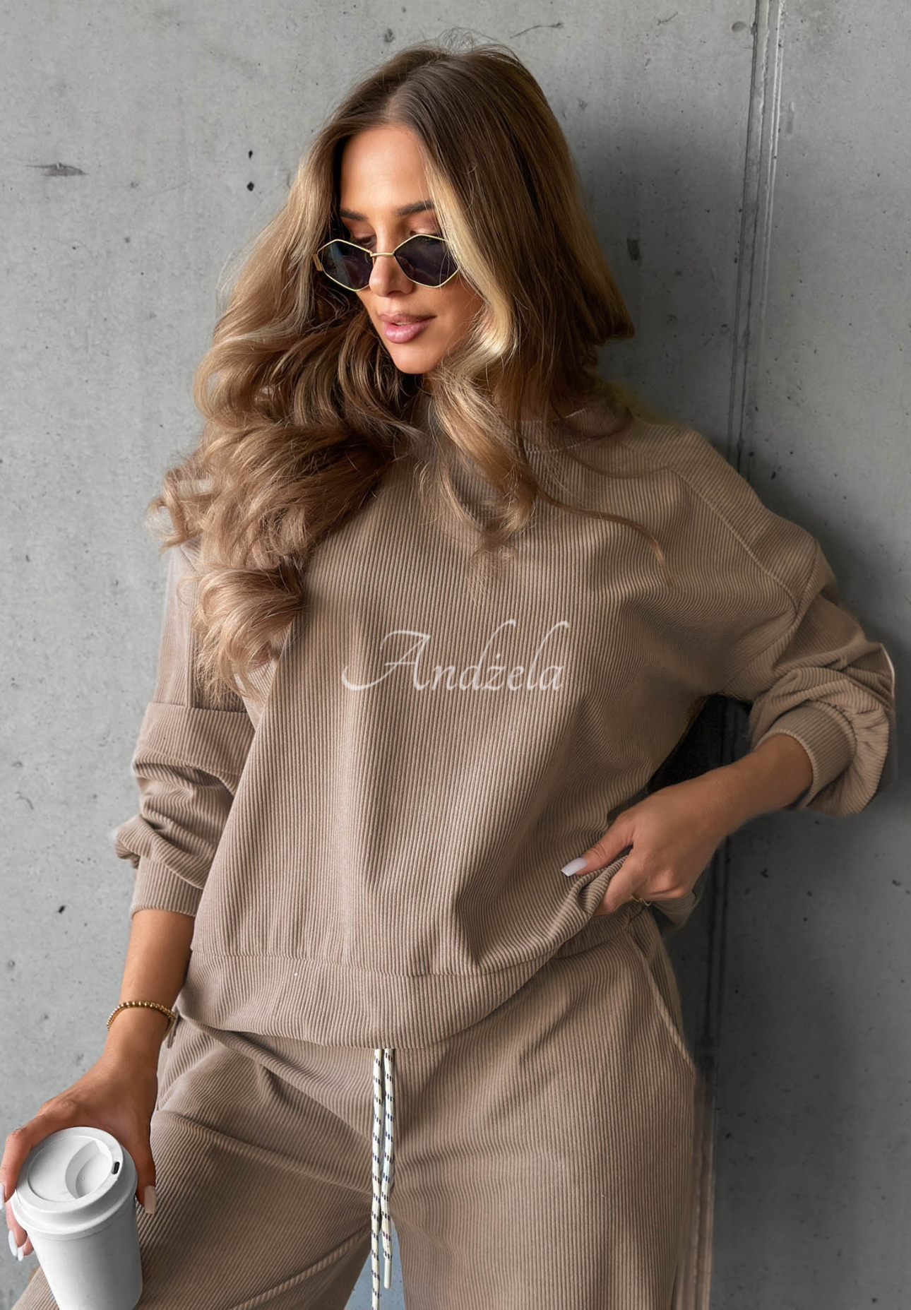 Endless Comfort Moka Viscose Corduroy Sweatsuit Set