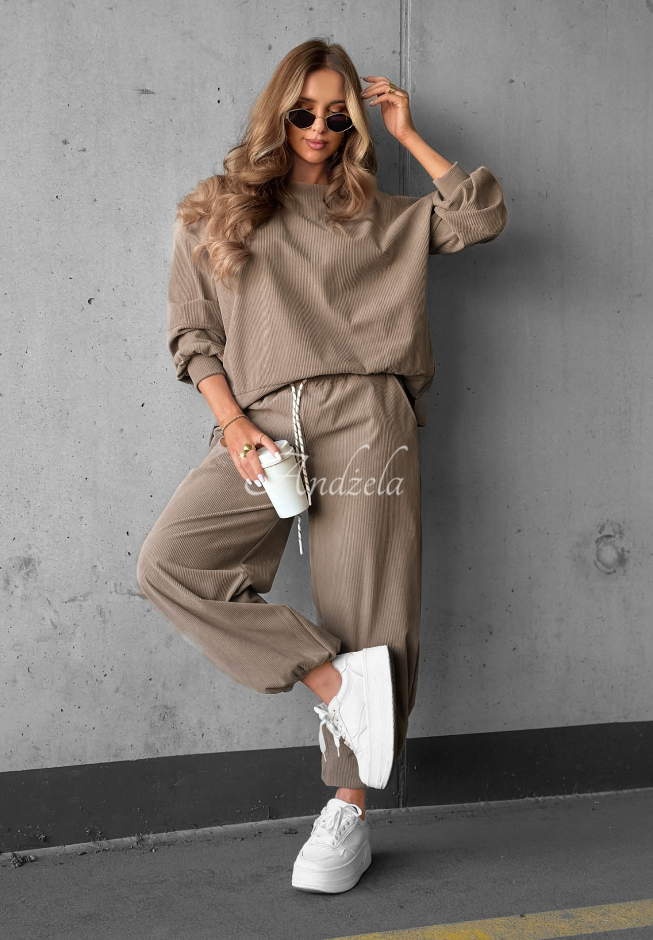 Endless Comfort Moka Viscose Corduroy Sweatsuit Set