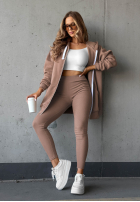 Prążkowane Leggings Sorine in beige