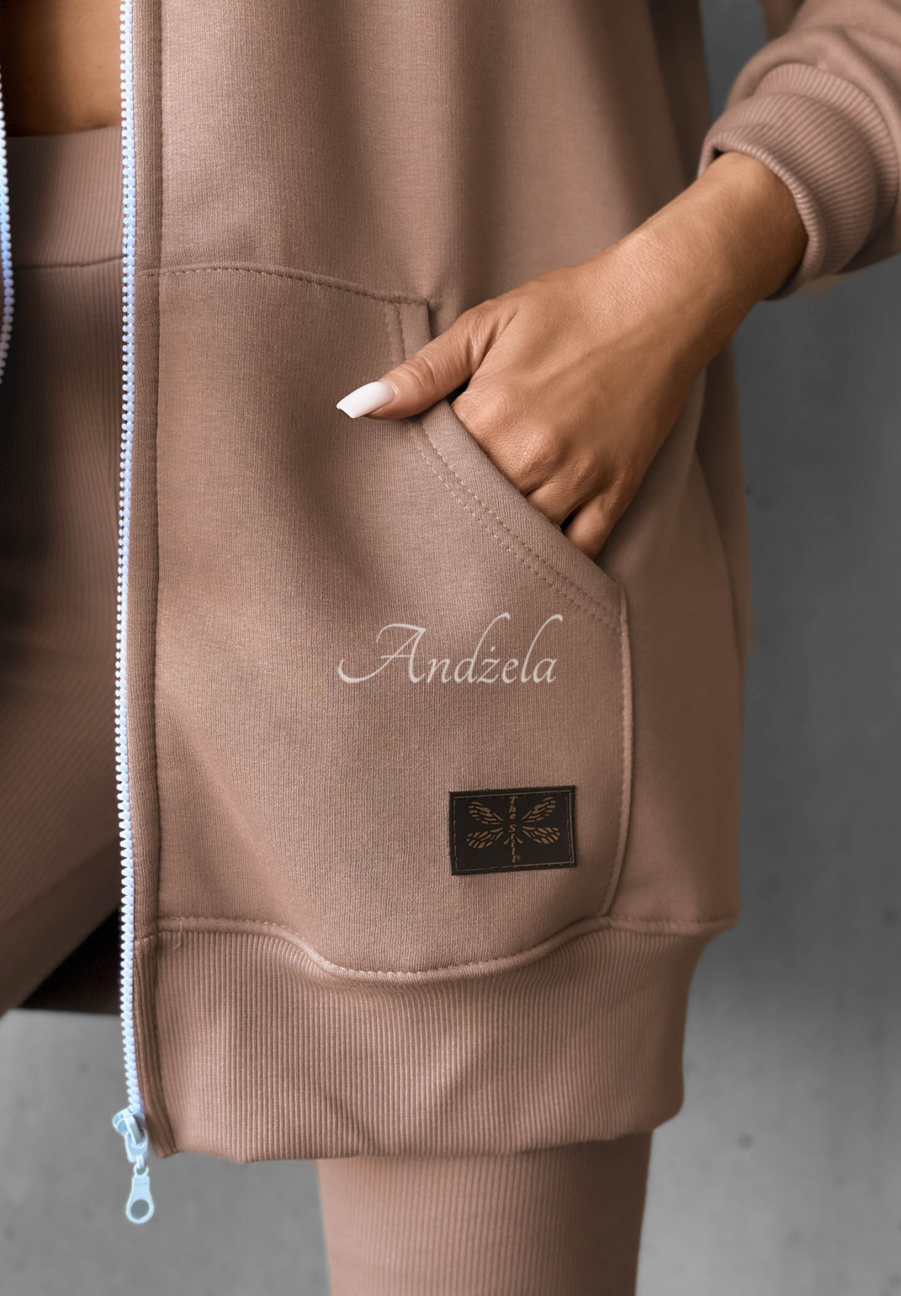 Siempre Mokka Zip-Up Hoodie
