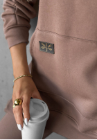 Bluza z kieszenią i kapturem Siempre mokka