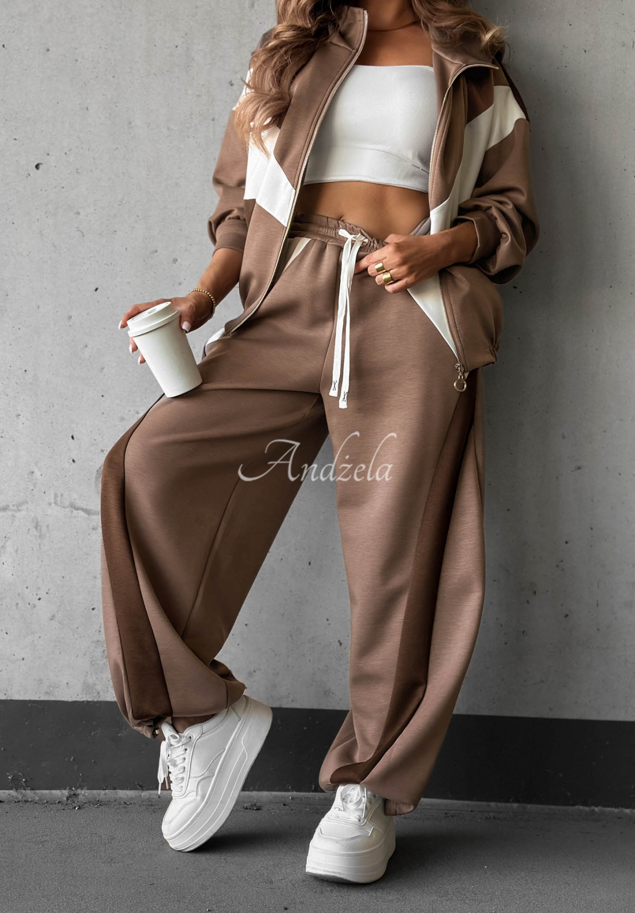 Sunday Choice Mocha Viscose Sweatsuit Set