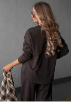 Bluzka longsleeve z kieszenią Soft Mood burgundowa