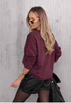 Bluzka longsleeve z nadrukiem Golden Rossa burgundowa