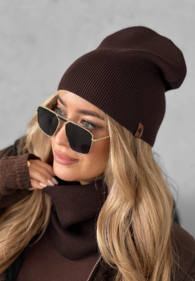 "Enjoying Autumn" Beanie with Chocolate-Colored Viscose II