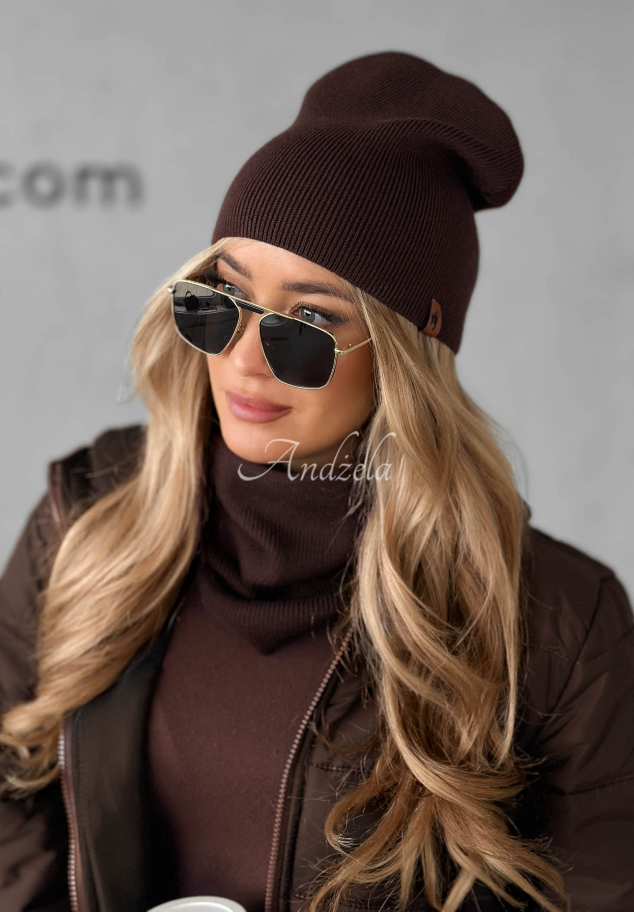 "Enjoying Autumn" Beanie with Chocolate-Colored Viscose II
