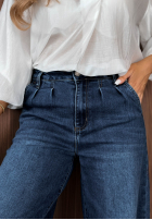 Spodnie jeansowe wide leg Second Thoughts niebieskie