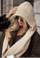 Komin balaclava z wiązaniem Frosty Charm ecru