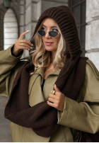 Komin balaclava z wiązaniem Frosty Charm ecru