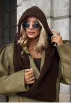 Komin balaclava z wiązaniem Frosty Charm ecru