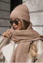 Czapka z wełną merino Snowfall Charm czarna