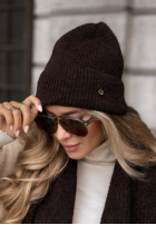 Czapka z wełną merino Snowfall Charm czarna