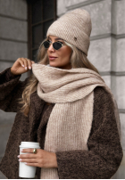 Czapka z wełną merino Snowfall Charm czarna