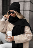 Czapka z wełną merino Snowfall Charm czarna