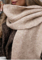 Czapka z wełną merino Snowfall Charm beżowa