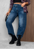 Spodnie jeansowe banana Urban Edit ciemnoniebieskie