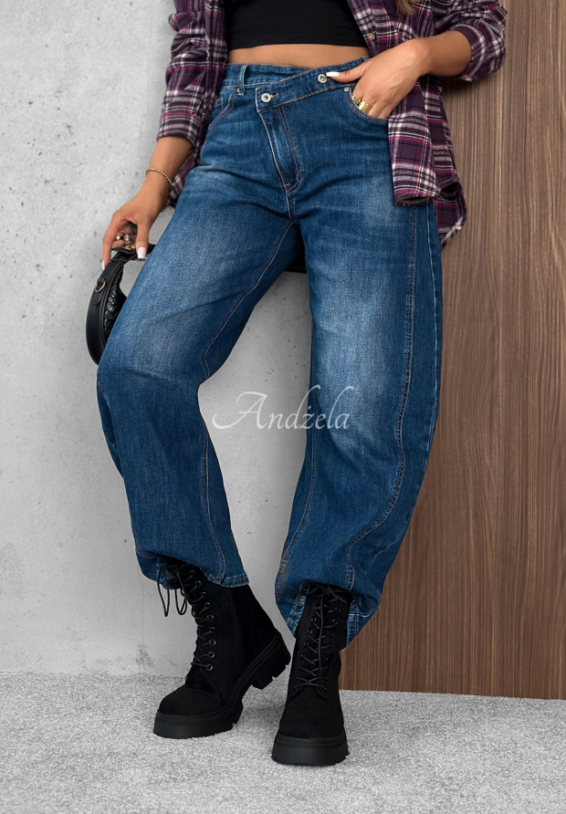 Urban Edit Dark Blue Banana Jeans