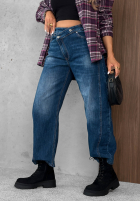 Spodnie jeansowe banana Urban Edit ciemnoniebieskie