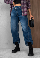 Spodnie jeansowe banana Urban Edit ciemnoniebieskie