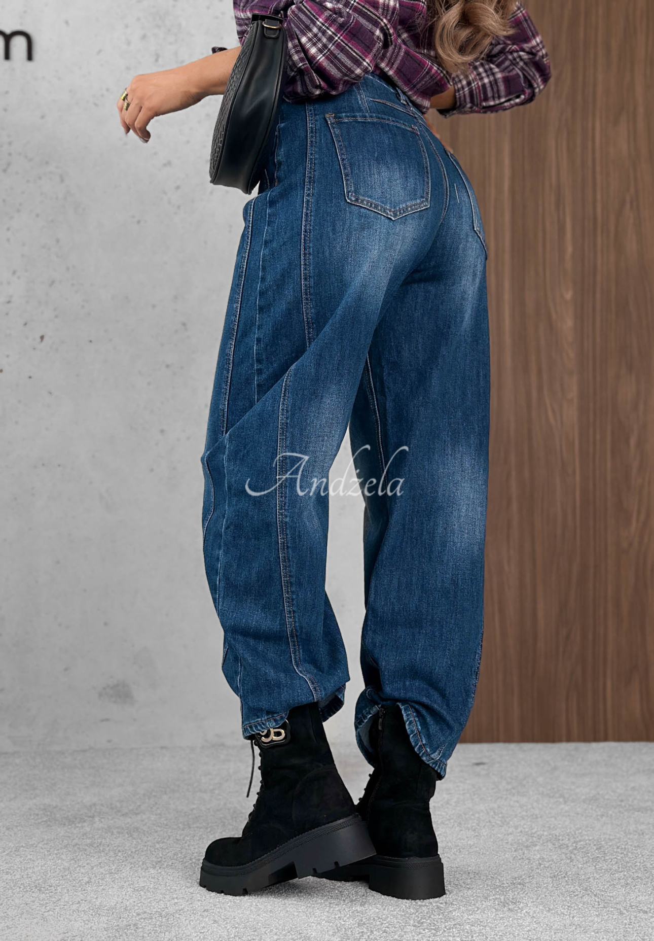 Urban Edit Dark Blue Banana Jeans