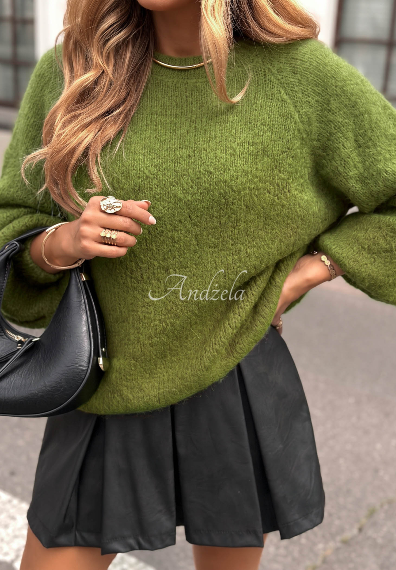 Moherowy sweter Cloud Darling zielony