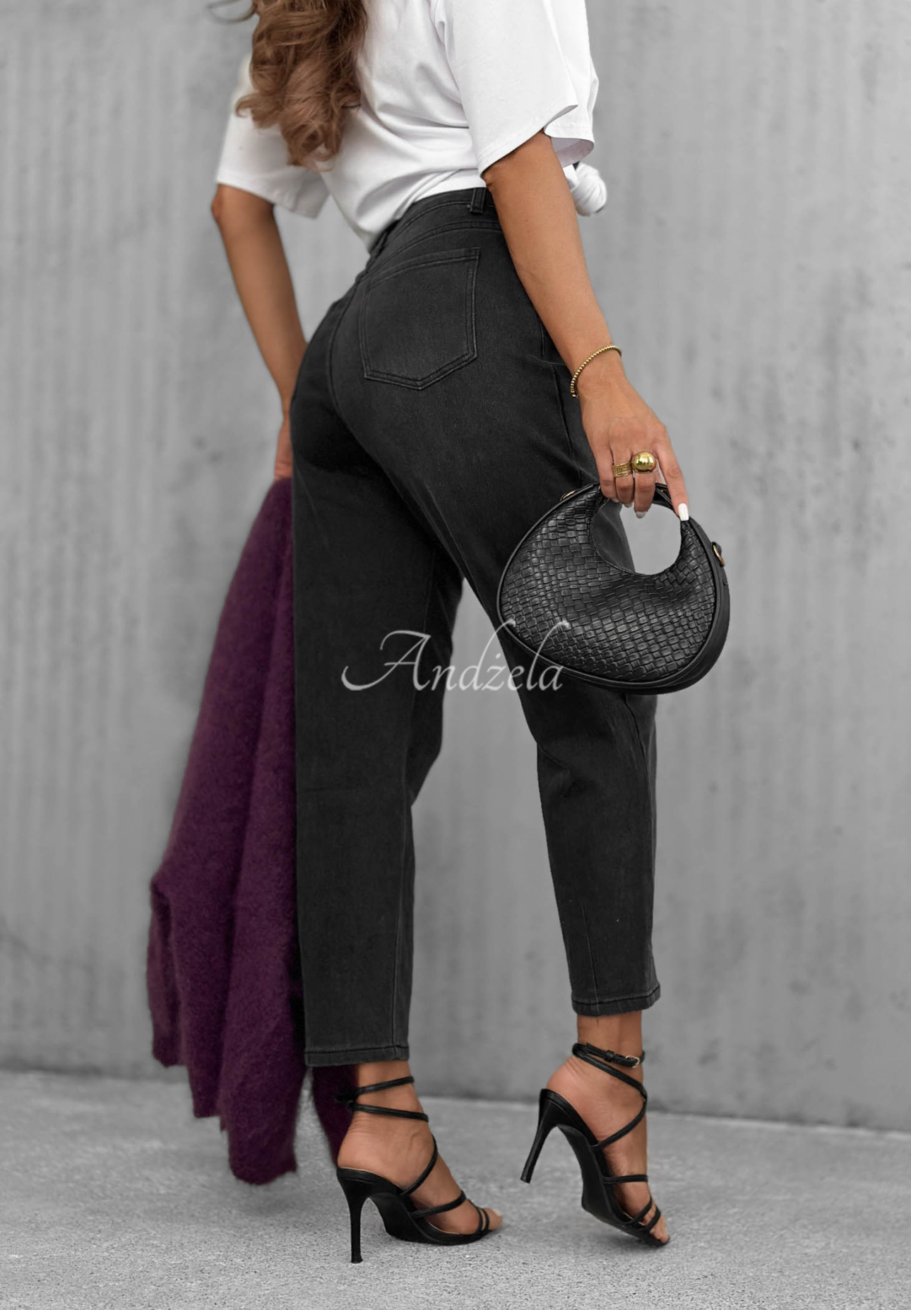 Spodnie jeansowe mom fit No Reason Why ciemnoszare
