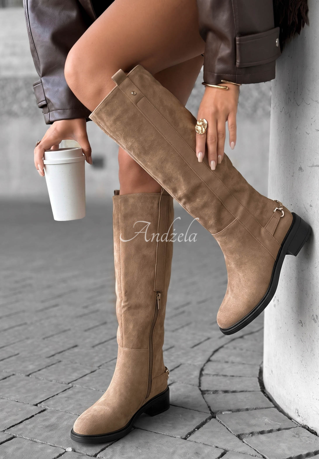 Amber Step Long Beige Suede Jodhpur Boots