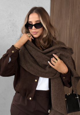 Copper Sky Chocolate Wool Scarf