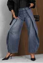 Spodnie jeansowe mom fit Hazy Silence niebieskie